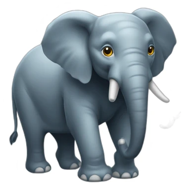 éléphant sur un chat sticker