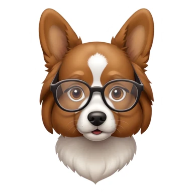 Perro con lentes sticker