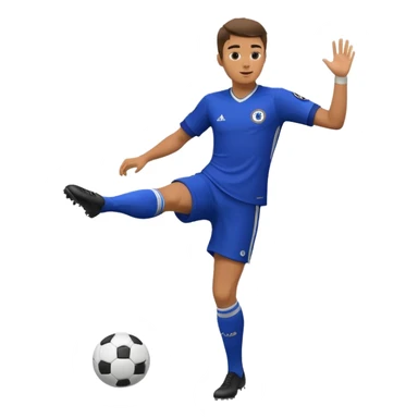 Chelsea FC Soccer player kicking a ball  sticker