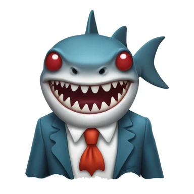 Shark eat clown sticker