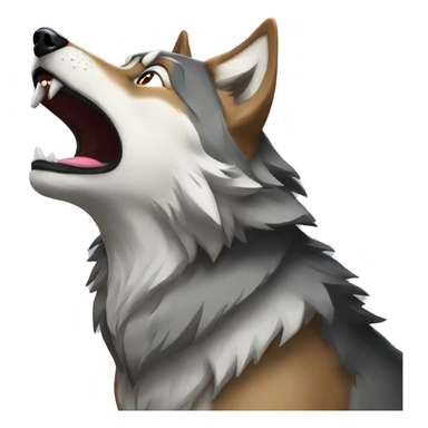 howling alpha wolf sticker