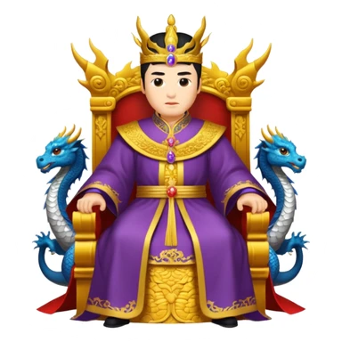 Emperor Wu Zetian sitting on the Dragon throne sticker