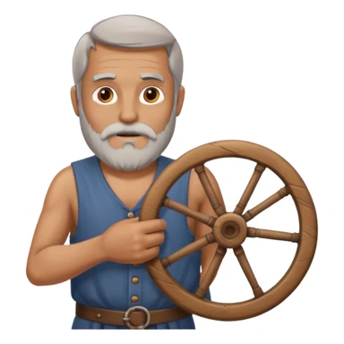 Ancient  man  with wheel  sticker