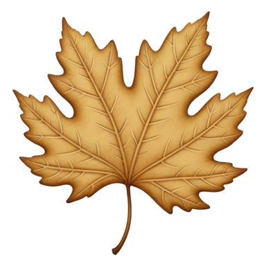 beige fall leaf sticker