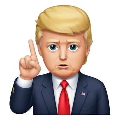 Donald  Trump shows hand  victory hyperrealistic sticker