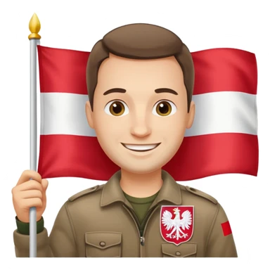 polish man with poland flag sticker