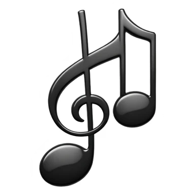 Animated music note bobbing up and down sticker