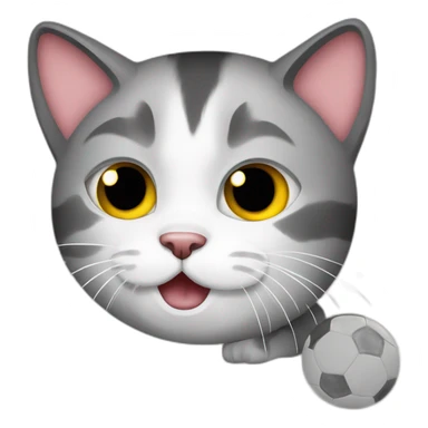 Cat-playing-with-a-ball sticker