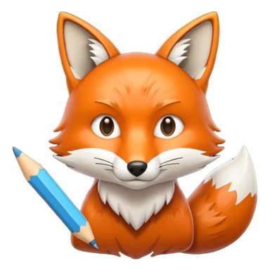 code writing fox sticker