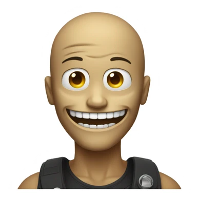 create an emoji with a skull and make him smirk sticker