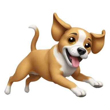 Dog doing a back flip sticker