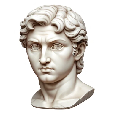 Cinematic Realistic Michelangelo's David Sculpture Emoji, depicted as a masterful Renaissance statue with idealized proportions and a serene noble expression, rendered with lifelike marble textures and soft classical lighting that captures its timeless beauty. sticker