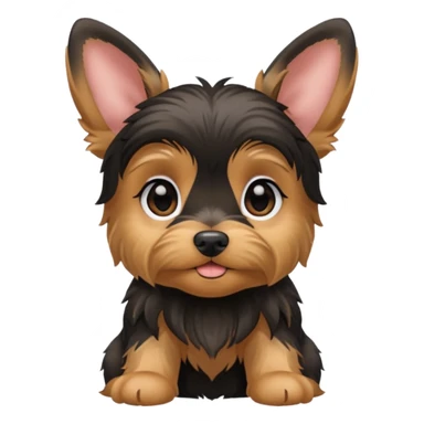 Female yorkie puppy floppy ears sticker