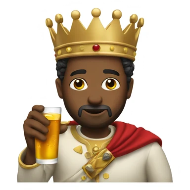 king drinking a shot sticker
