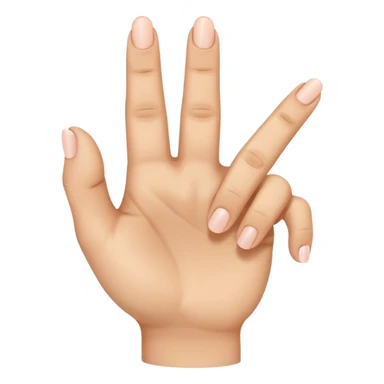 Thumb touching middle finger with ring finger and pinky finger pointing down and pointing finger pointing up sticker