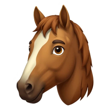 horse with beard and mustache sticker