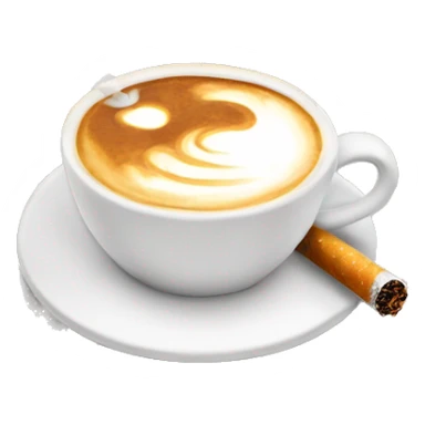 Cappuccino and cigarette sticker