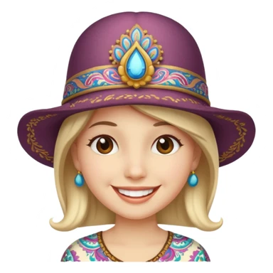 paisa hat with a smile emoji sticker