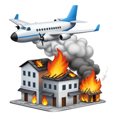 plane flying into two buildings sticker