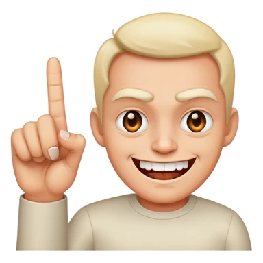 Evil smiling face with middle finger sticker