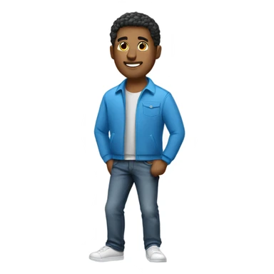 Laid back guy wearing a polo shirt and a sport jacket  sticker