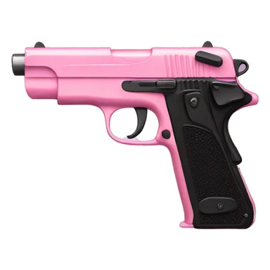 pink pistol with a black ribbon sticker