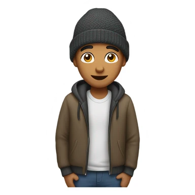 Mix guy wearing a Bonet doing 🤷🏽 sticker