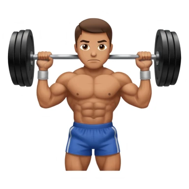 man lifting weights sticker