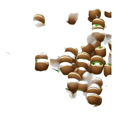 Chicó pelo con rolos negro ojos verdes con café tono de piel blanca  sticker