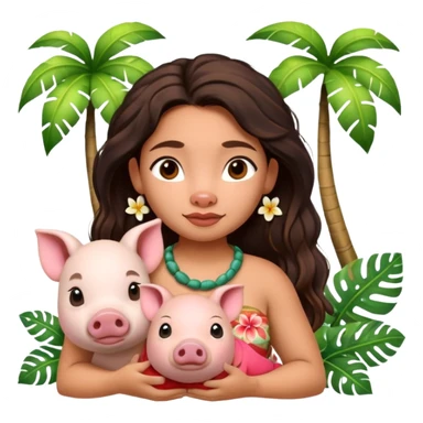 Moana and pua  sticker