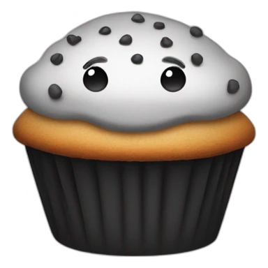 Muffin black and white sticker