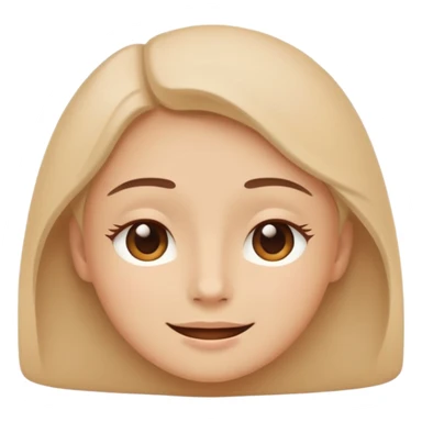 minimal flat emoji of a calm face,
soft closed-mouth smile,
relaxed eyes,
gentle and balanced emotion,
pastel beige and warm tones,
modern wellness app style,
no cartoon exaggeration,
transparent background,
vector style
 sticker
