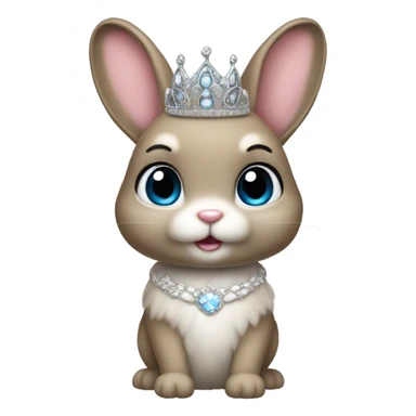 Bunny dressed as a princess sticker