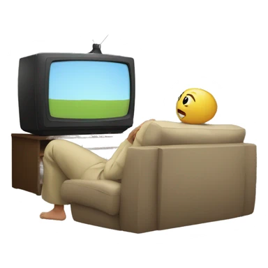 Watching tv sticker