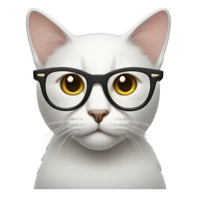 cat wearing glasses looking cool sticker