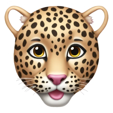 Leopard pink  sticker