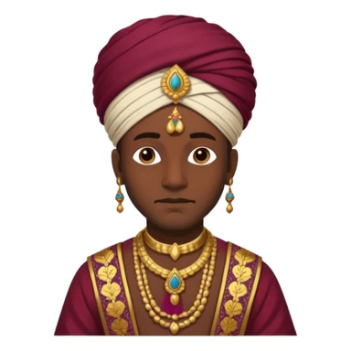 1600's India male sticker