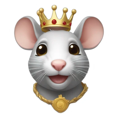 Un rat avec une couronne sticker