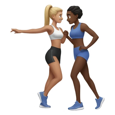 Workout with girlfriend  sticker