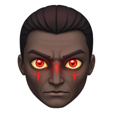Evil, shadowie Male lord with Red glowing eyes and  sticker