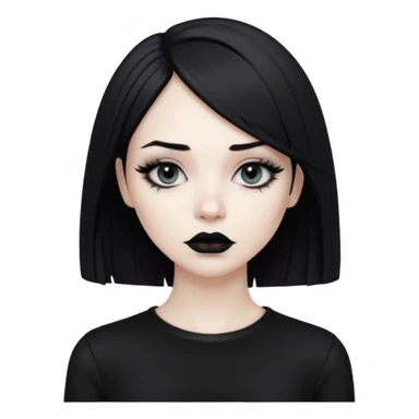 Bad girlfriend.eom girl . Gorgeous woman but still emo every thing black  sticker