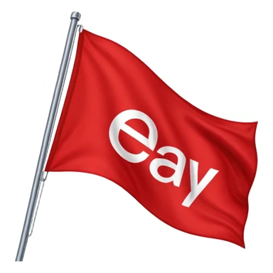 red flagg with ebeay logo there sticker