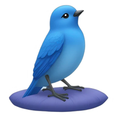 blue bird meditation pose meditating sticker