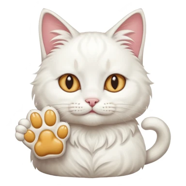 Víte cat with Alice cream in a paw sticker