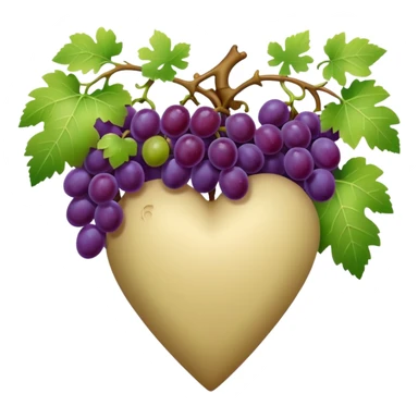 Pale beige heart with the grapevine  sticker
