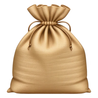 crear un emoji de un bolsón/bigbag de rafia de polipropileno, que se usa para almacenar materiales de construccion, cereales, et sticker