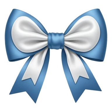 A white ribbon bow sticker