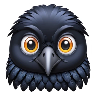 raven cute emoji sticker