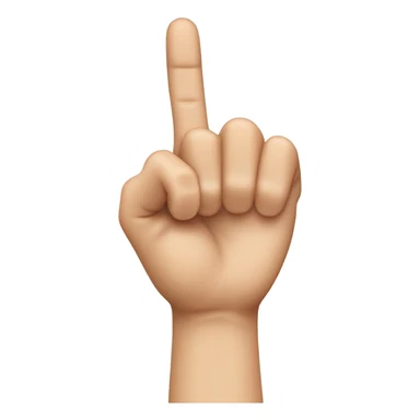 Hand showing by fingers letters d b sticker