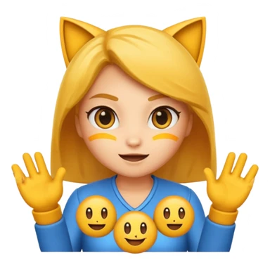 Emojis of the video game character, Kat, from the video game Geavity Rush sticker